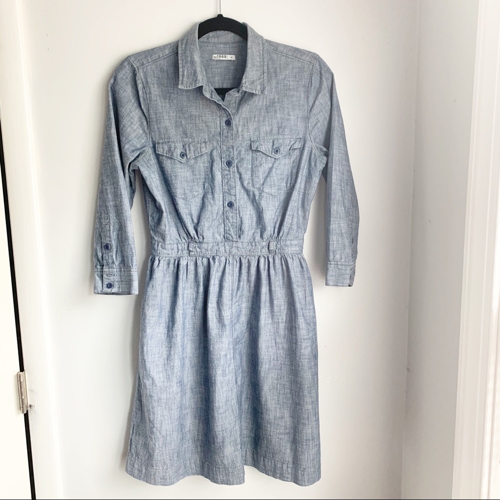 Gap - Denim Shirt Dress - Size Small